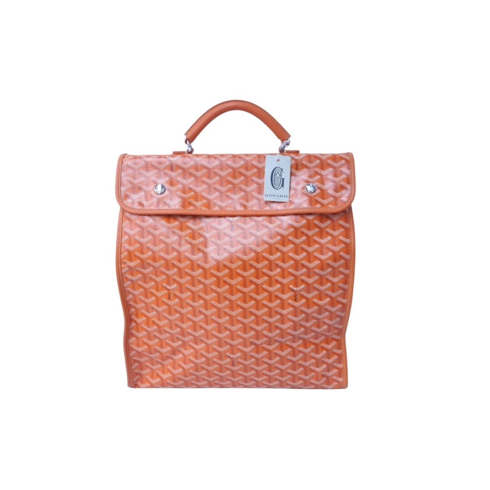 Goyard Leger Saint leather backpack daypack orange